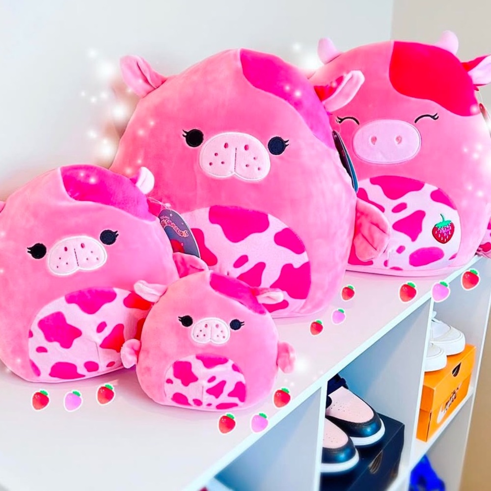 12”KERRY the STRAWBERRY SEACOW EXCLUSIVE SQUISHMALLOW SEA COW